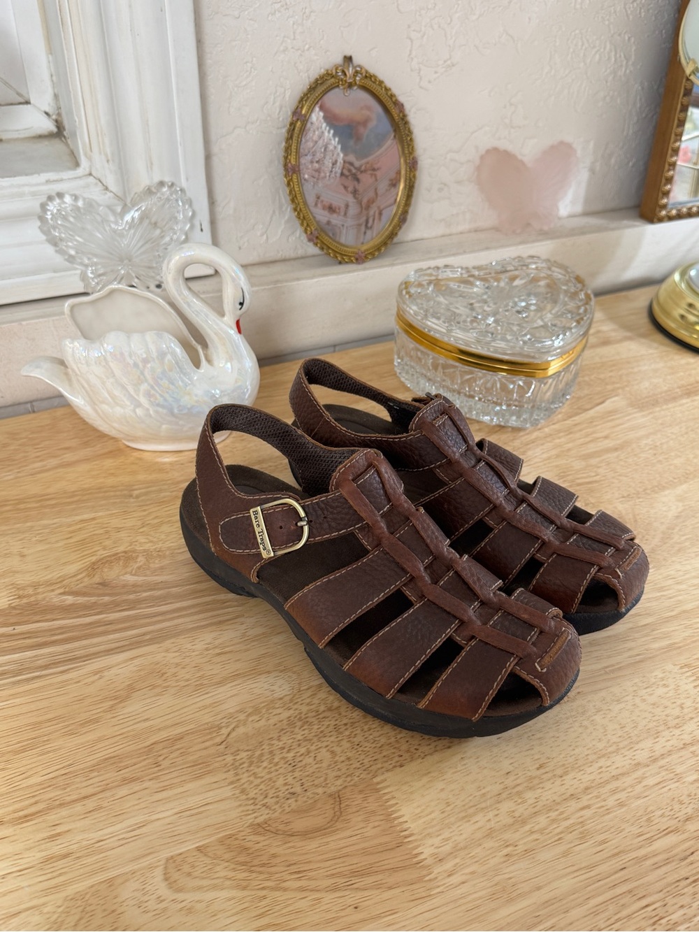Bare Traps Brown Leather Fisherman Sandals 🤎 Y2K Comfort Core Strappy Size 6.5 - Picture 12 of 16
